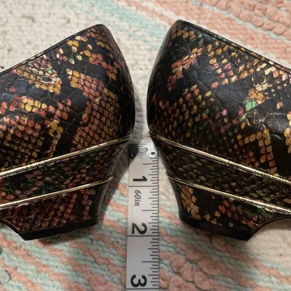 Magdesians Vtg Multicolor Snakeskin Shoes Sz 8.5S - Picture 11 of 15